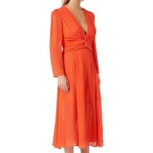 Thurley Womens Size 2 Eden Serpent Dress Lava Red